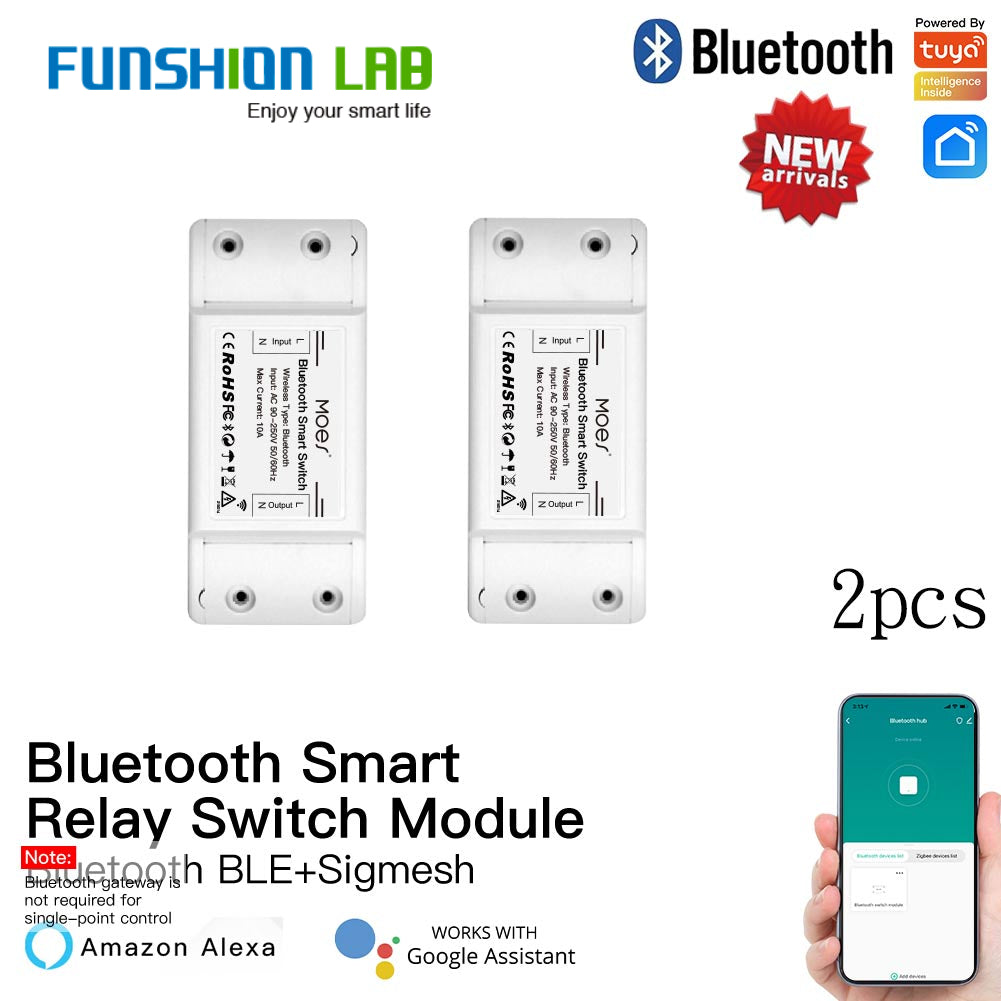 Bluetooth Smart Switch Relay Module Single Point Control Sigmesh Wireless Remote Control with Alexa Google Home tuya
