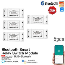 Load image into Gallery viewer, Bluetooth Smart Switch Relay Module Single Point Control Sigmesh Wireless Remote Control with Alexa Google Home tuya