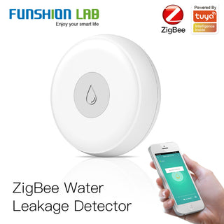 ZigBee Smart Flood Sensor Water Leakage Detector Flood Overflow Alert Security Alarm System Tuya/Smart Life App Remote Control