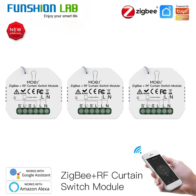 FUNSHION switch curtain smart curtain motor roller shutter module Roller blinds Window blinds electric curtain zigbee switch