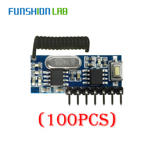 FUNSHION 100PCS RX480E-4 RF Receiver Learning Code Decoder Module 433MHZ Wireless 4 CH Output For Remote Controls 1527 Encoding
