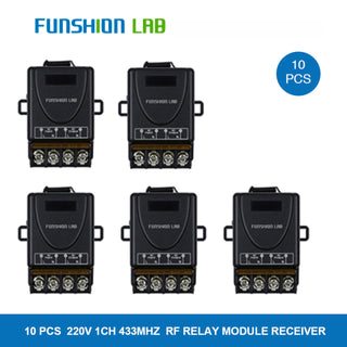 FUNSHION 433 MHz Universal AC 220V 1CH 30A Wireless RF Relay Receiver Module Water Pump Motor Power On Off Remote Control Switch